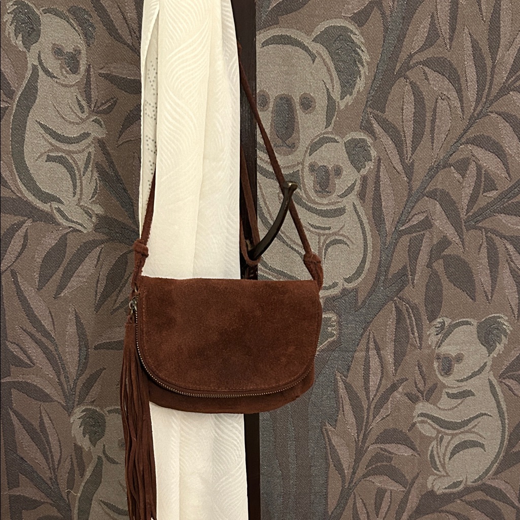 Brown Suede Travel Bag Brown Suede Travel Bag